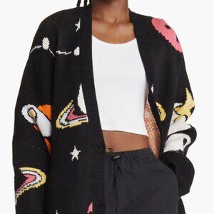Dressed in Lala Outer-space Oversized Cardigan